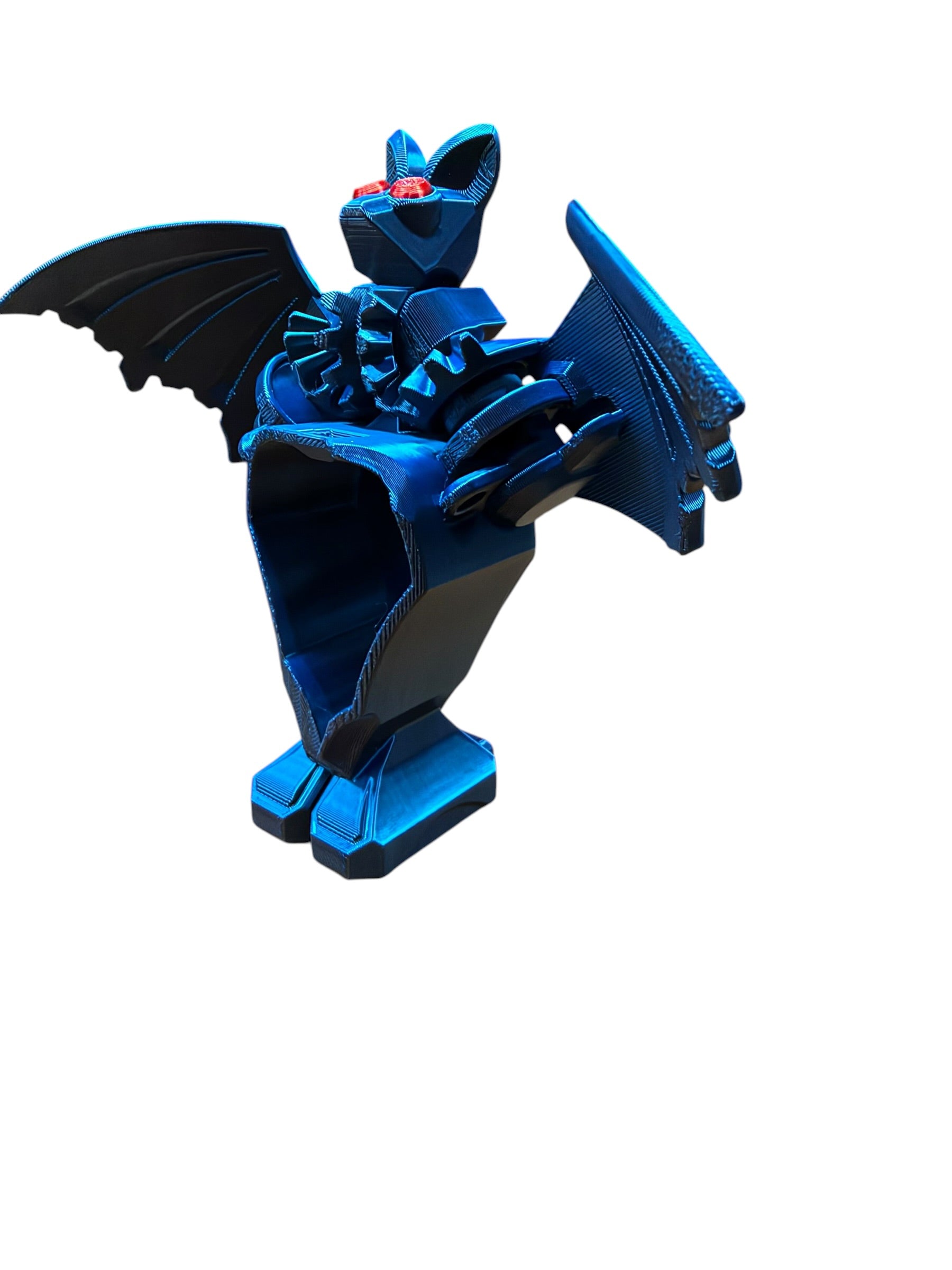 Mechanical bat box articulated wing detail