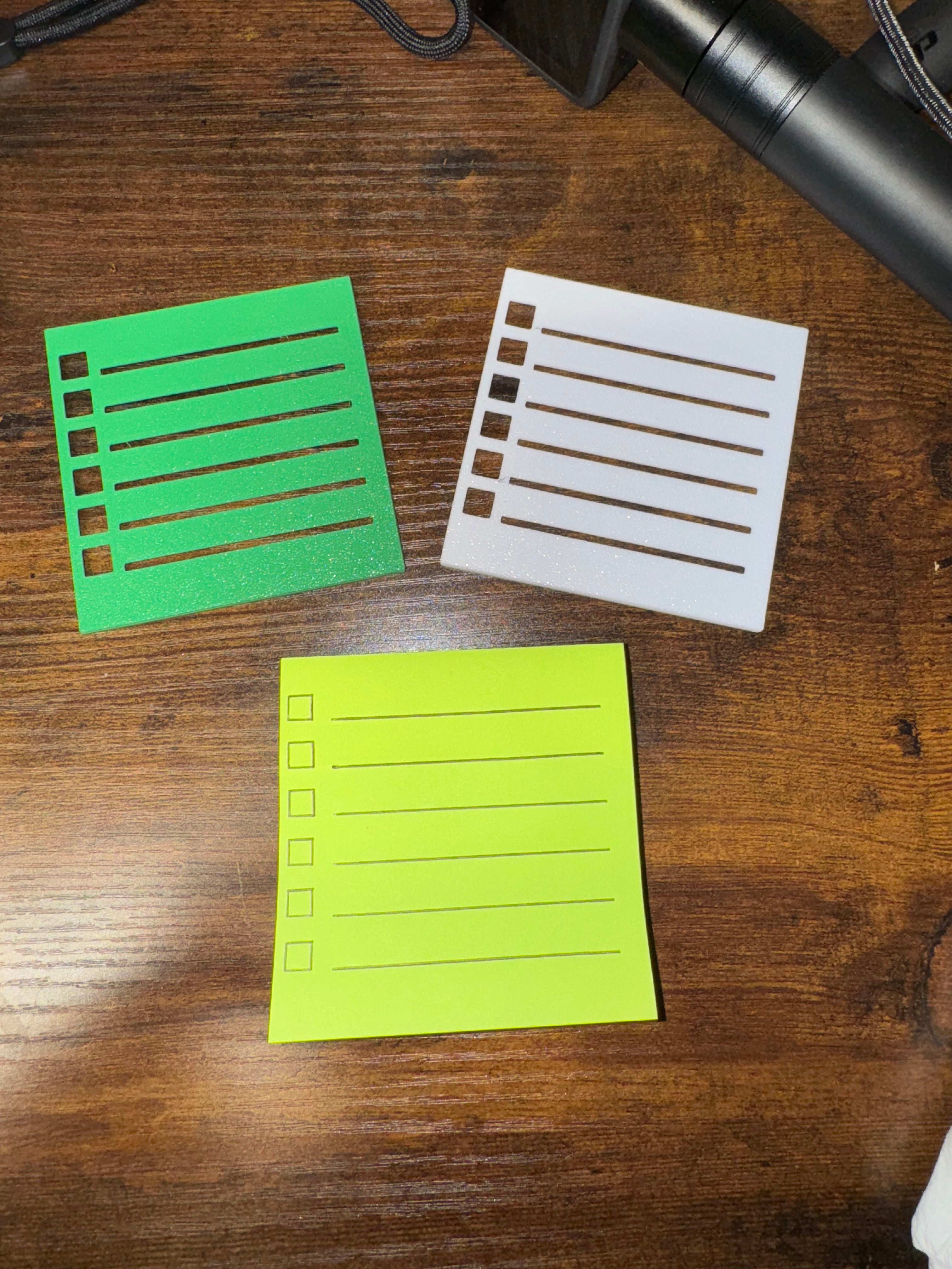 Reusable 3x3 Sticky Note Checklist Stencil – Checklist Template for Planners, To-Do Lists & Journaling (Pack of 3)