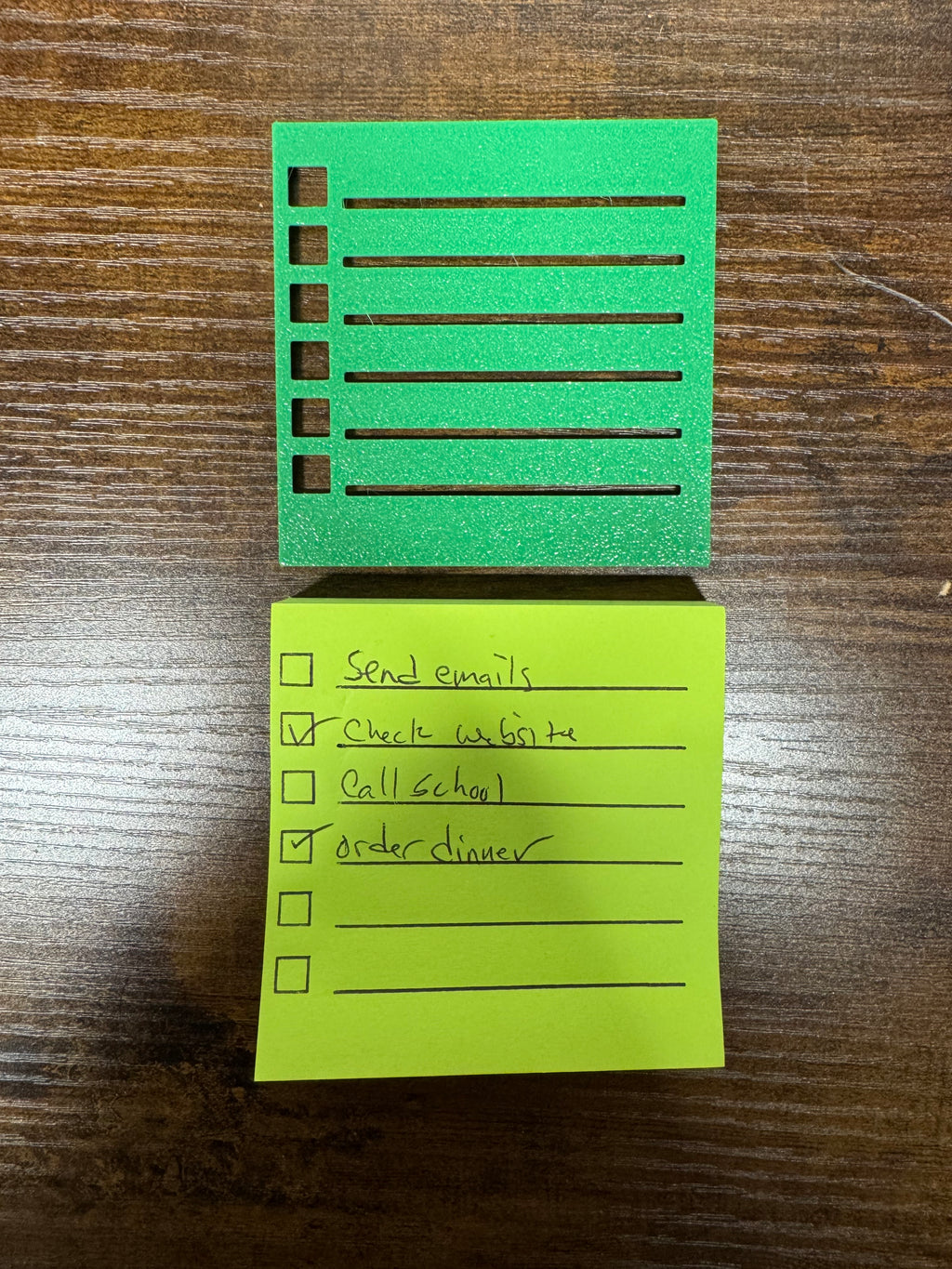 Reusable 3x3 Sticky Note Checklist Stencil – Checklist Template for Planners, To-Do Lists & Journaling (Pack of 3)