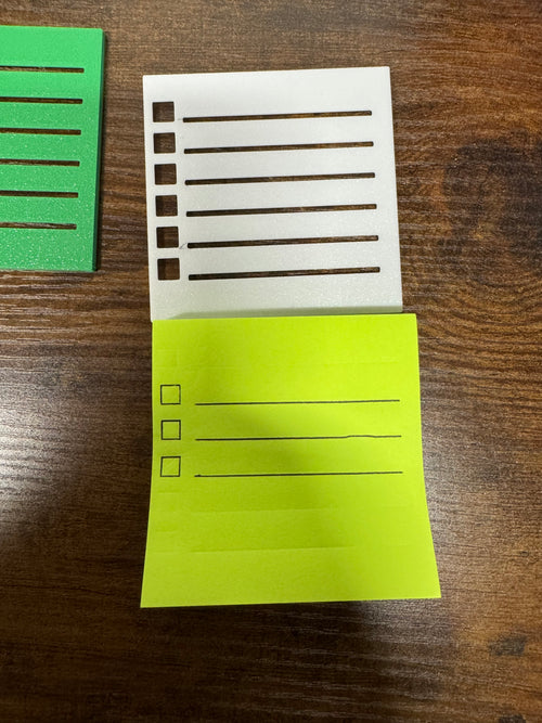 Reusable 3x3 Sticky Note Checklist Stencil – Checklist Template for Planners, To-Do Lists & Journaling (Pack of 3)