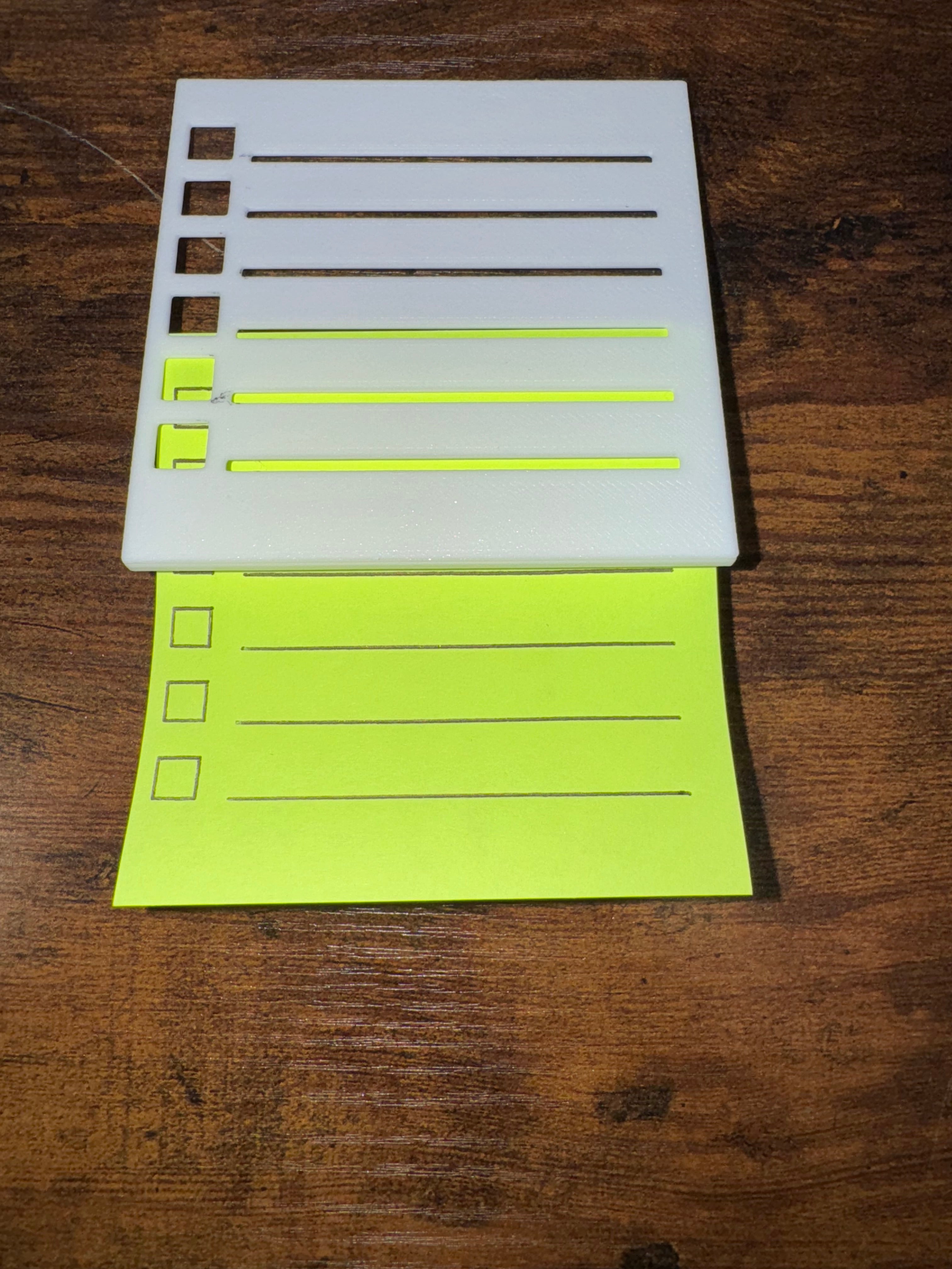 Reusable 3x3 Sticky Note Checklist Stencil – Checklist Template for Planners, To-Do Lists & Journaling (Pack of 3)