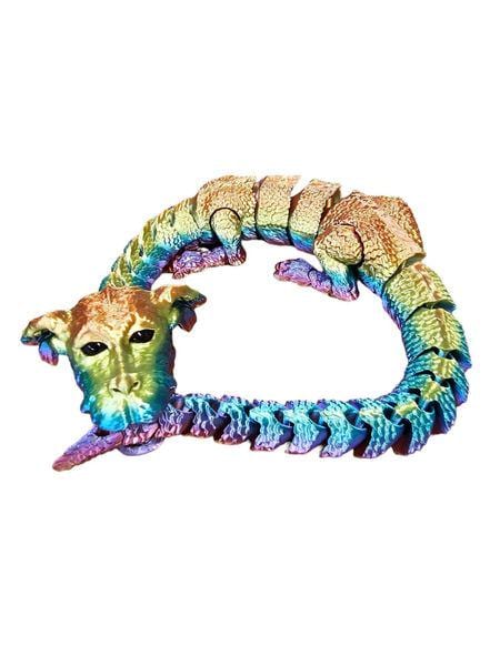 3D Printed Luck Dragon Figurine | Neverending Story Inspired Falkor | Fantasy Desk Decor | Dragon Lover Gift | White Dragon Sculpture