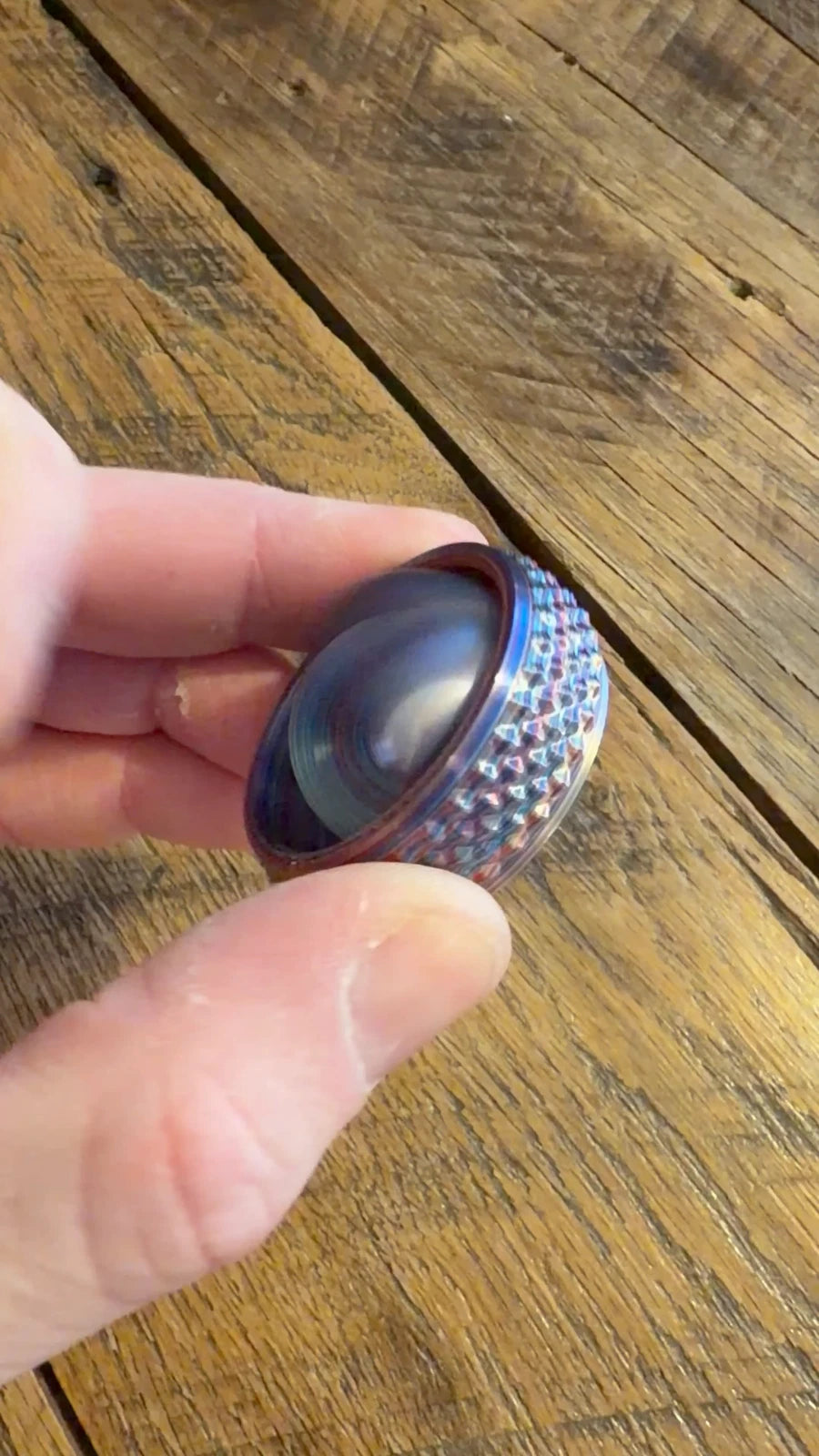 Gyro fidget spinner pressure point texture